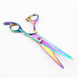 Juego de tijeras profesionales de peluquería y aseo para <span class=keywords><strong>mascotas</strong></span> 7 en 1 de acero inoxidable, kit de herramientas de corte de pelo para <span class=keywords><strong>mascotas</strong></span> y peluquería para el hogar C1001 - Product Image 5