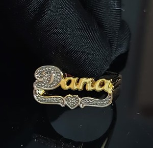 Anelli con nome monogramma personalizzato all'ingrosso della fabbrica gioielli con anelli da damigella d'onore in acciaio inossidabile 316l placcato oro 18 carati - Product Image 2