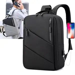 Iş su geçirmez okul Laptop çantaları paketi tedarikçisi USB şarj seyahat kadın erkek akıllı sırt çantası için özel
