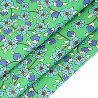 Tissu Popeline 100% Coton à Motifs Floraux et Fruités, Doux, Tissé, Résistant aux Déchirures, Respirant, pour Confection de Vêtements, Literie et Textiles de Maison pour Garçons