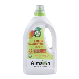 Nước giặt quần áo AlmaWin dạng lỏng, màu sắc tươi sáng, 1.5L - 20 lần giặt, hương hoa Linden, làm sạch rạng rỡ, nước giặt trẻ em - Product Image 1