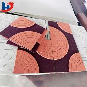 Panel Acústico PET Curvo Grabado de Doble Capa Personalizado de Fábrica, Mural Insonorizado Tallado, Arte de Pared de Poliéster, <span class=keywords><strong>Precio</strong></span> por m² - Product Image 1
