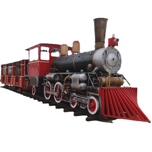 Modèle de train à vapeur en métal sur mesure, grande échelle, usage commercial extérieur pour parcs à thème et attractions - Product Image 1