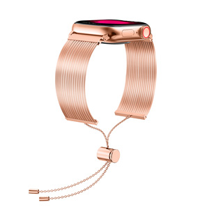 Chaîne métallique à pompons pour femmes <span class=keywords><strong>Bracelet</strong></span> en métal en acier inoxydable pour Iwatch 8 7 6 5 4 3 2 1 <span class=keywords><strong>Bracelet</strong></span> pour <span class=keywords><strong>Apple</strong></span> <span class=keywords><strong>Watch</strong></span> Band 49mm 45mm 41m - Product Image 2