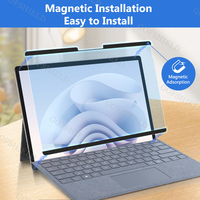 Film magnétique de protection contre la lumière bleue pour Surface Pro 8/9/X, réduction de l'éblouissement, anti-traces de doigts, protection d'écran résistante aux rayures