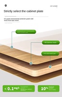 Cage à chat en bois massif à trois étages, maison pour chat et vitrine pour l'élevage, l'accompagnement et les soins aux animaux de compagnie