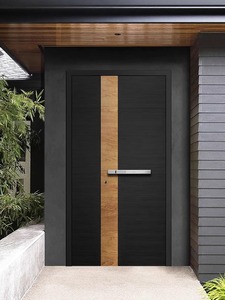 Puertas de Entrada de Estilo Moderno 2025 con Acabado de Madera, Talladas en Aluminio Fundido, Impermeables, de Seguridad, Acabado de Lujo - Product Image 3