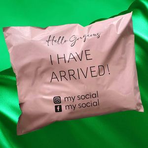 Sacs d'expédition roses personnalisés, sacs d'expédition, autocollants, écologiques, biodégradables, sacs de coursier pour vêtements - Product Image 5