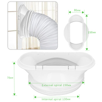 Panneau d'extension rétractable pour climatiseur mobile, déflecteur de fenêtre, tuyau d'évacuation, amortisseur manuel, accessoires universels pour la maison