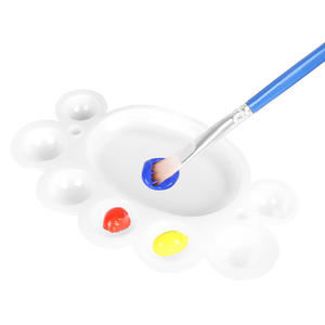 MEJOR 8-Hole Little Foot Plastic 16cm Juego de paletas y bandejas de acuarela para niños Pintura - Product Image 3