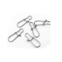 Kualitas Tinggi Tahan Lama 100pcs/Kantong Rolling Stainless Steel Safety Snap Fishing Swivels Connectors Gear Accessories Lure Fishing