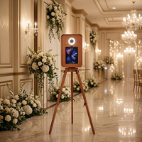 Coque de photomaton de luxe en bois massif faite à la main avec trépied pour location événementielle (mariages, fêtes) 10.2 11 12.9