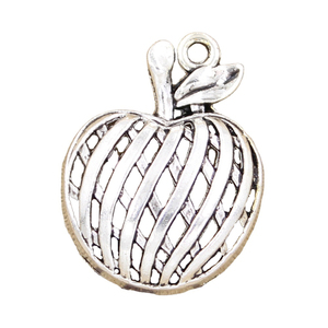 Dijes de <span class=keywords><strong>manzana</strong></span> hueca 38x29mm colgantes de Color plata <span class=keywords><strong>tibetana</strong></span> joyería antigua fabricación artesanal DIY - Product Image 1
