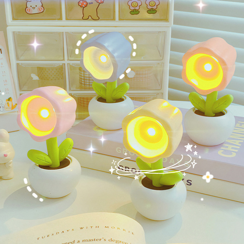 LED Flower Miniature Potted Plant Ornaments
