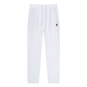 <span class=keywords><strong>Pantaloni</strong></span> Sportivi Estivi Leggeri da Uomo in Cotone Pettinato <span class=keywords><strong>con</strong></span> <span class=keywords><strong>Elastico</strong></span> in Vita e Design Ricamato - Taglio Dritto Piccolo - Product Image 4