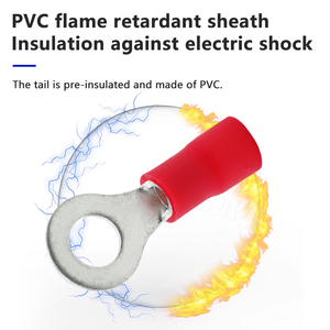 Nhà máy sản xuất cáp Lug Vòng thiết bị đầu cuối điện nối vòng pre-cách điện thiết bị đầu cuối cho AWG22-16 dây uốn thiết bị đầu cuối - Product Image 3