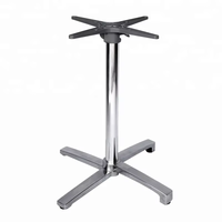 Pieds de table pliables en alliage d'aluminium - Base de table pliable peu encombrante avec mécanisme de verrouillage pour tables à manger/extérieures/banquets