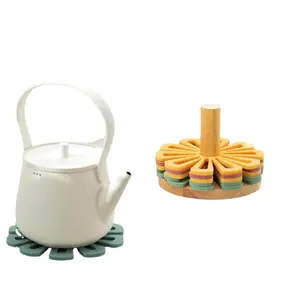 2023 뜨거운 판매 두꺼운 불규칙한 홈 코스터 창조적 인 간단한 내열성 미끄럼 방지 꽃 모양 커피 차 우유 컵 매트