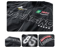 Veste personnalisée avec logo, unisexe, col montant, coupe-vent, 3 couleurs, veste bomber pour moto, style personnalisé, couleur et matériau disponibles