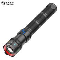 Linterna Táctica Súper Brillante al por Mayor, Impermeable, Recargable, con Zoom Óptico, Haz de Largo Alcance, para Acampar al Aire Libre, Trabajo, Linterna