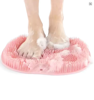 Tapis de douche exfoliant antidérapant pour massage et lavage des pieds, pour salle de bain