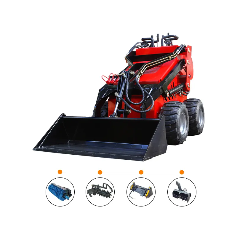 The mini skid loader manufactured by LOGWAY in China can be equipped with various types of engines