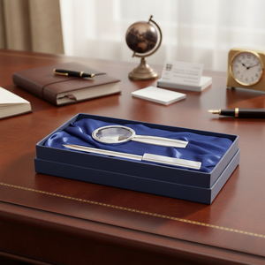 Elegante set regalo con lente d'ingrandimento e aprilettere in acciaio inossidabile, regalo aziendale - Product Image 3