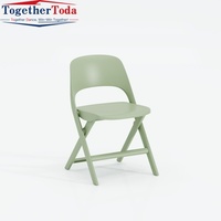 Silla Plegable de Plástico de una Pieza, Resistente, Ecológica, Apilable, Portátil y Ligera, para Escuela, Oficina, Parque, Jardín y Eventos