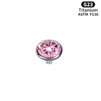 Bijoux de piercing corporel en alliage de titane G23, embouts dermiques, clous d'oreille à filetage interne, accessoires de remplacement, ancrages dermiques implantables