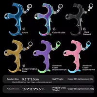 Direct usine, Dispositif de déclenchement pour arc compound haute précision, en plaques d'aluminium, multicolore, support manuel 4 doigts, pour tir à l'arc personnalisé
