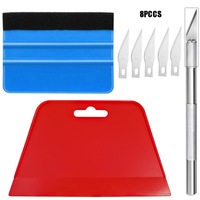 Kit de 8 outils de lissage de papier peint en plastique, durable et pratique, avec grattoir pour film automobile – Meilleures ventes