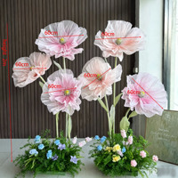 Papillon géant transparent en organza OEM, idéal pour la décoration de fenêtres de mariage. Les couleurs peuvent être personnalisées