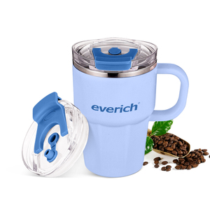 Mug à café antidérapant 360 ml 600 ml <span class=keywords><strong>en</strong></span> acier inoxydable 304 avec poignée et couvercle <span class=keywords><strong>2</strong></span> <span class=keywords><strong>en</strong></span> 1, surface personnalisable pour boissons chaudes/froides, idéal comme cadeau - Product Image 6