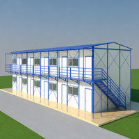 Maison préfabriquée en structure acier, bâtiment modulaire de type T avec panneaux muraux sandwich isolés