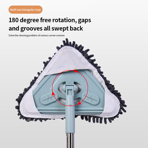Vadrouille rétractable <span class=keywords><strong>Balai</strong></span> de dépoussiérage ménage Dépoussiérage haute altitude Vadrouille triangulaire Angle réglable - Product Image 3