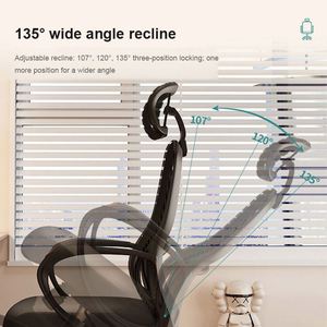 Sillas de Oficina Ergonómicas de Alta Gama para el Hogar, Sillas de Trabajo con Respaldo Alto y Malla Blanca, Venta al Por Mayor de Fábrica - Product Image 1