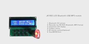 JK1602 para altavoz pantalla LCD <span class=keywords><strong>Bluetooth</strong></span> grabadora Usb FM Mp3 módulo - Product Image 5