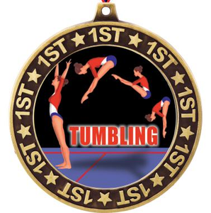 Noble 1ère place médaille de gymnastique violet gymnaste Silhouette <span class=keywords><strong>diamant</strong></span> clouté étoile centrale et 1ST Accents - Product Image 3