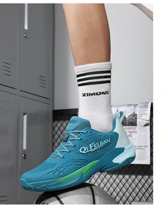 TRECERO Chaussures de sport unisexes à semelle extérieure en caoutchouc bleu, antidérapantes - Product Image 5