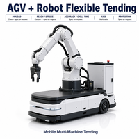 Robot de manutention mobile AGV avec bras à 6 axes pour un asservissement flexible de plusieurs machines, à vendre, nouvelle arrivée, vente chaude