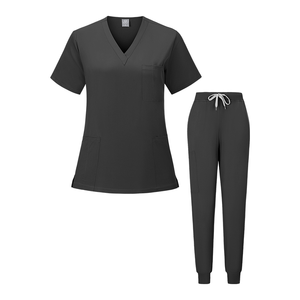 Popular Green Stylish Medical Scrubs <strong>Women</strong> Scrub Nursing Polyester Soft Hospital Surgical Dental Uniforms Sets Shirt and <strong>Trouser</strong> - Product Image 4