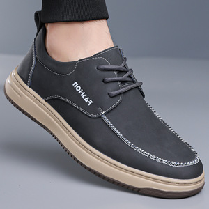 Mocassins en daim pour hommes L7HOU, bout rond, à enfiler, semelle extérieure en caoutchouc antidérapante, chaussures décontractées d'été - Product Image 4