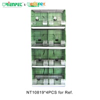 Cages d'élevage pour oiseaux en fil métallique ORIENPET & OASISPET avec panneau arrière en plastique, cages empilables, stocks disponibles NT10819, produits pour oiseaux de compagnie