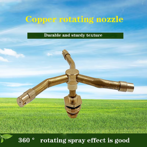 Irrigatore Automatico Rotante a 360 Gradi a Quattro Forche in Rame, Sistema di Irrigazione per Prato e Giardino a 4 Punti con Funzione Nebulizzazione - Product Image 2