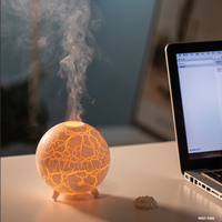 Diffuseur d'huiles essentielles Volcano Fire Flame, humidificateur d'air USB avec lumière LED colorée, diffuseur de parfum pour la pièce