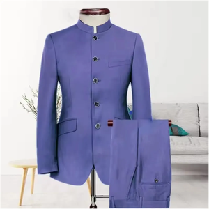 新作メンズスタンディングカラースーツ<span class=keywords><strong>2</strong></span>ピースジャケット + パンツファッションカジュアルウェディングパーティープロム男性服カスタムRopa Hombre - Product Image 6