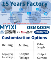 Adaptateur secteur mural MYIXI 12V 2A 24W avec prise UK 1,2 m 5,5x2,5 mm/2,1 mm, garantie de 2 ans pour caméra de sécurité CCTV