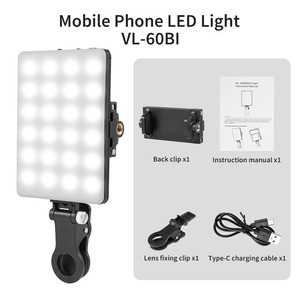 Lumière <span class=keywords><strong>LED</strong></span> Portable <span class=keywords><strong>Selfie</strong></span> Clip-On pour Téléphone, 3 Modes d'Éclairage Rechargeables pour Appareil Photo et Ordinateur - Product Image 5