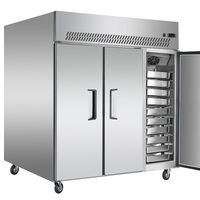 Congélateur vertical commercial NobleSnow à trois portes, type européen, en acier inoxydable, -22°C, dégivrage automatique, 1500W, refroidissement par air, R290