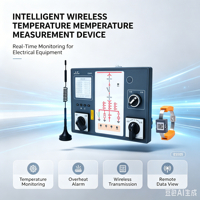 Contrôleur intelligent d'unité de distribution annulaire haute tension EASTSONG ES505-9 avec capteur de température sans fil 9 points et diagramme de simulation dynamique 50/60Hz